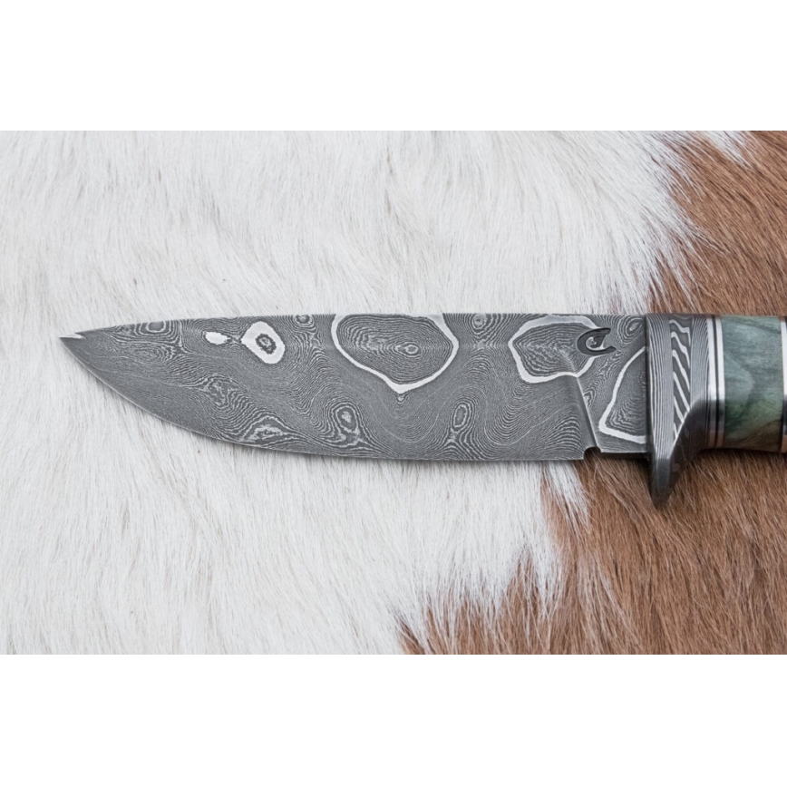 Cuchillo exclusivo Damasco 11,6 cm arce/ébano