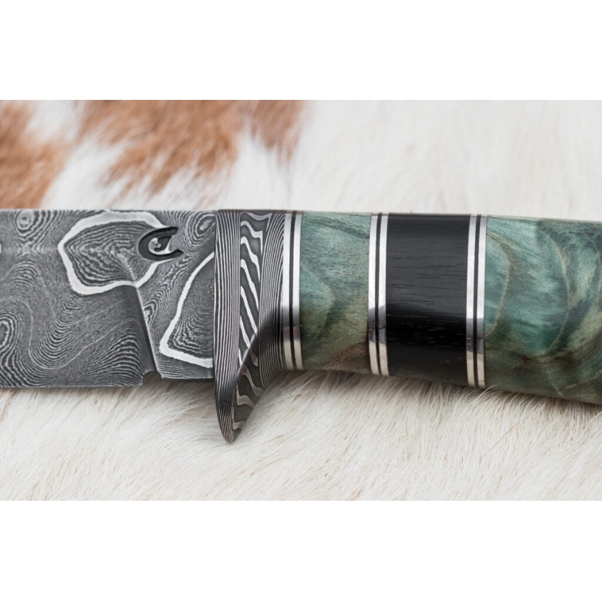 Cuchillo exclusivo Damasco 11,6 cm arce/ébano