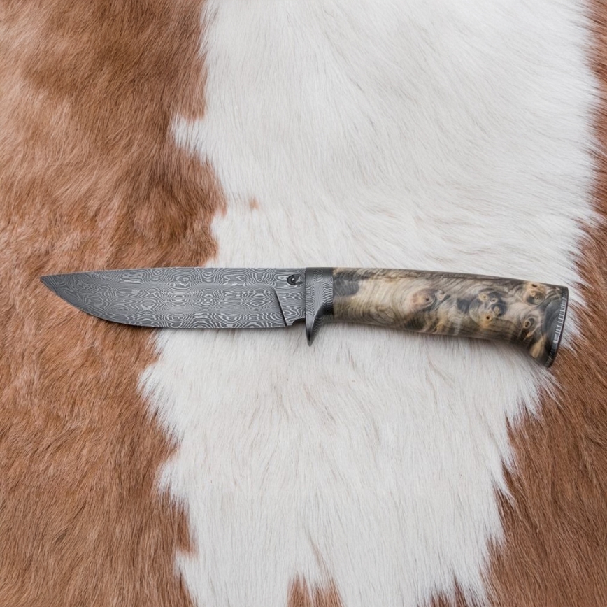 Cuchillo exclusivo Damasco 13 cm árbol de castaño
