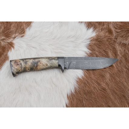 Cuchillo exclusivo Damasco 13 cm árbol de castaño