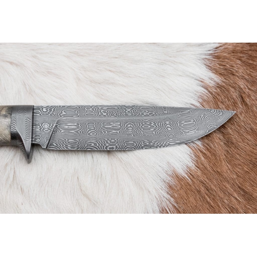 Cuchillo exclusivo Damasco 13 cm árbol de castaño