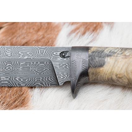 Cuchillo exclusivo Damasco 13 cm árbol de castaño