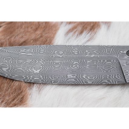 Cuchillo exclusivo Damasco 13 cm árbol de castaño