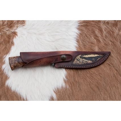 Cuchillo exclusivo Damasco 14,4 cm árbol de castaño/diente de mamut