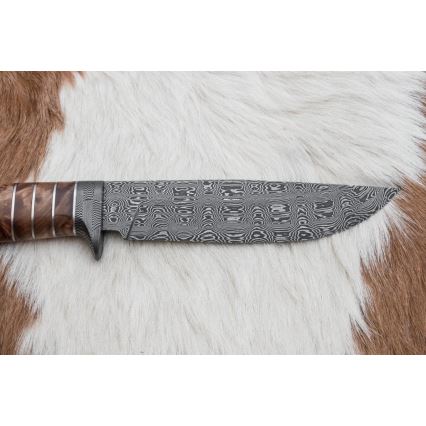 Cuchillo exclusivo Damasco 14,4 cm árbol de castaño/diente de mamut