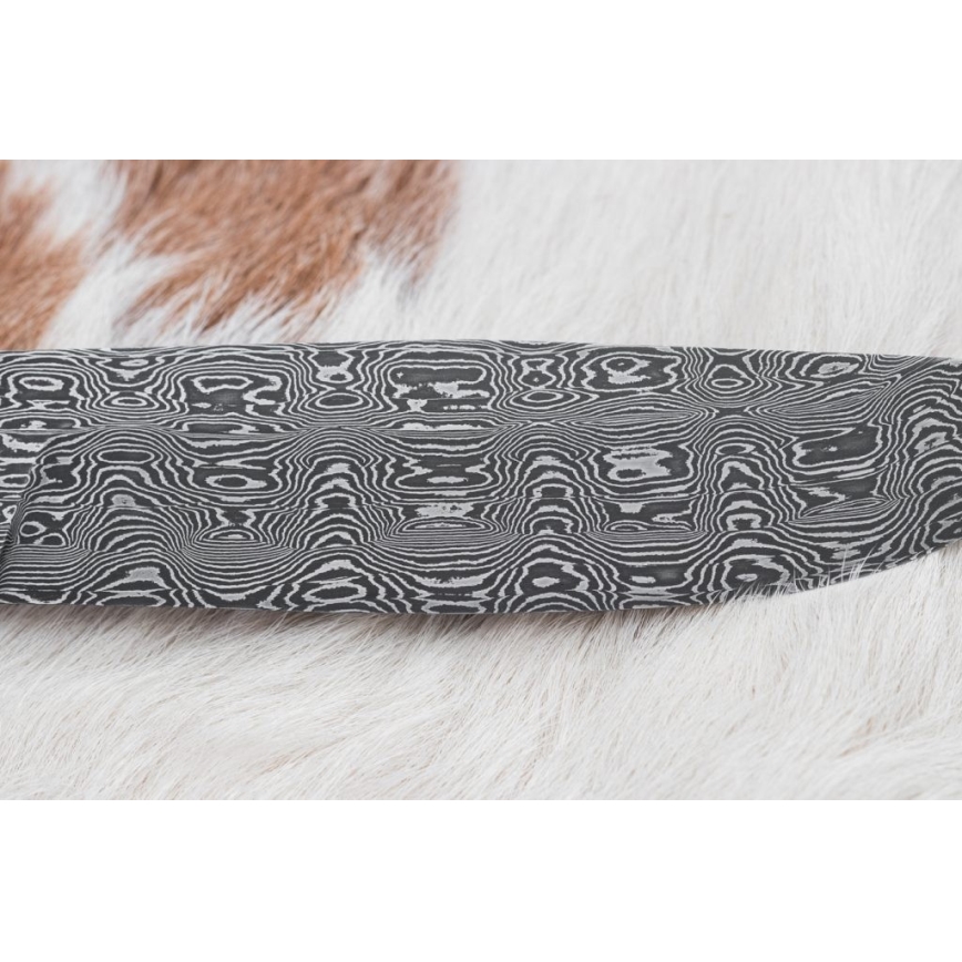 Cuchillo exclusivo Damasco 14,4 cm árbol de castaño/diente de mamut