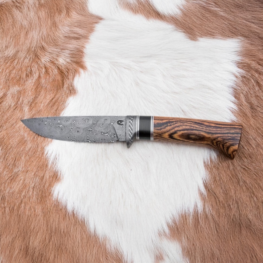 Cuchillo exclusivo de Damasco 12 cm bocote/ébano