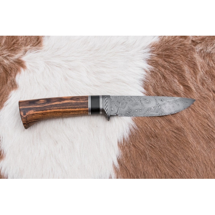 Cuchillo exclusivo de Damasco 12 cm bocote/ébano