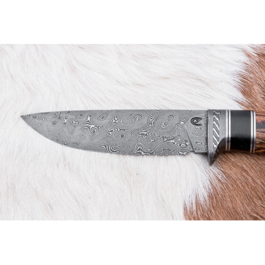 Cuchillo exclusivo de Damasco 12 cm bocote/ébano