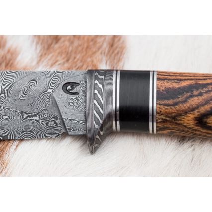 Cuchillo exclusivo de Damasco 12 cm bocote/ébano