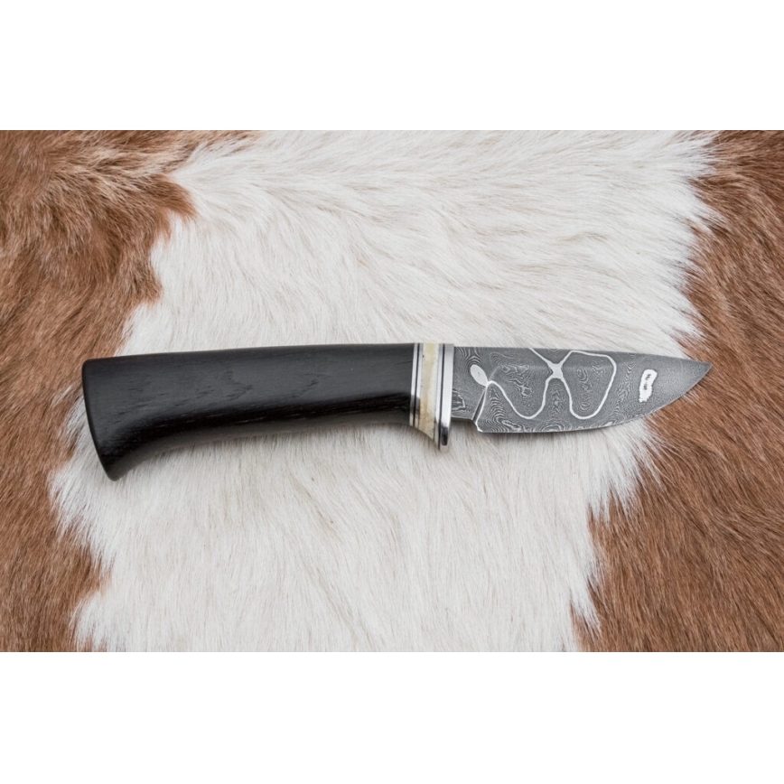 Cuchillo exclusivo de Damasco 8,6 cm roble/hueso de camello