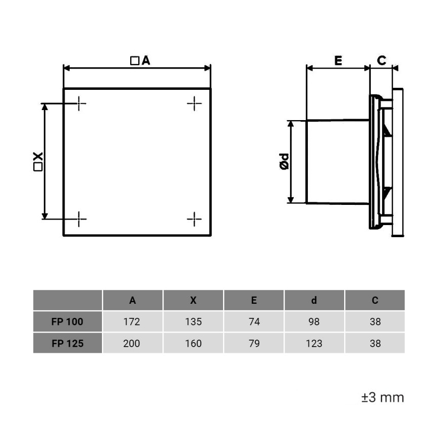 Dalap 1348 - Ventilador axial con temporizador y sensor de humedad 100 FPZW 16W/230V
