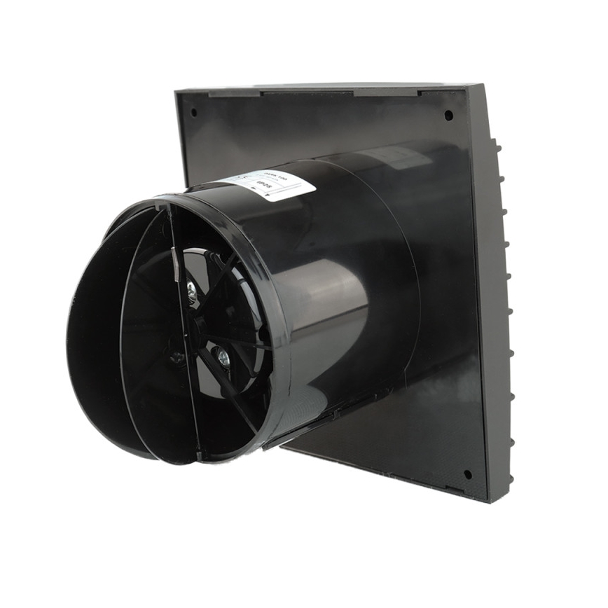 Dalap 41095ZW - Ventilador axial con temporizador y sensor de humedad 100 DARK ZW 8,4W/230V