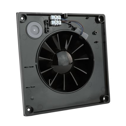 Dalap 41095ZW - Ventilador axial con temporizador y sensor de humedad 100 DARK ZW 8,4W/230V