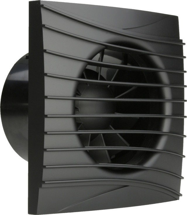 Dalap 41095ZW - Ventilador axial con temporizador y sensor de humedad 100 DARK ZW 8,4W/230V