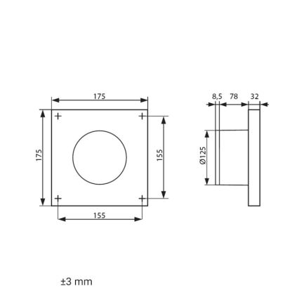Dalap 41096 - Ventilador axial 125 DARK 10W/230V