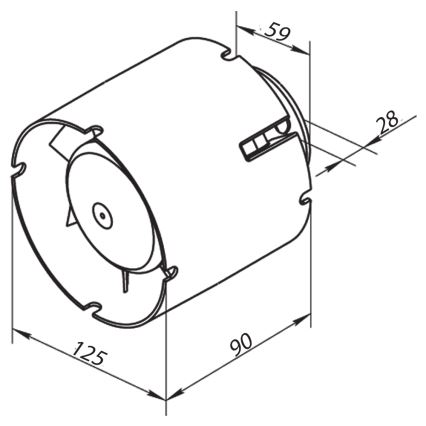 Dalap 41404 - Ventilador axial de conducto 125 SD 24 W/230 V