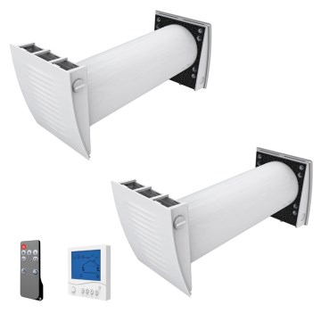 Dalap 55561 - Juego de 2 recuperadores de aire para habitación ZEPHIR SIMPLE DOUBLE 7,61W/230V
