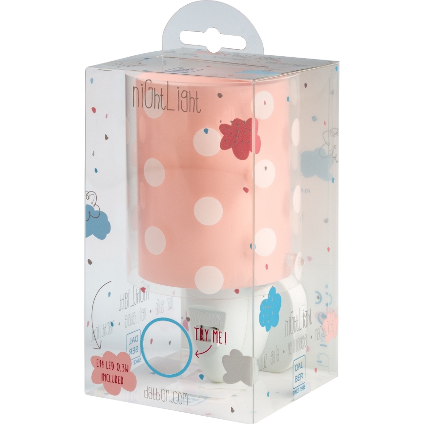 Dalber 41005S - LED Lámpara con enchufe DOTS 1xE14/0,3W/230V