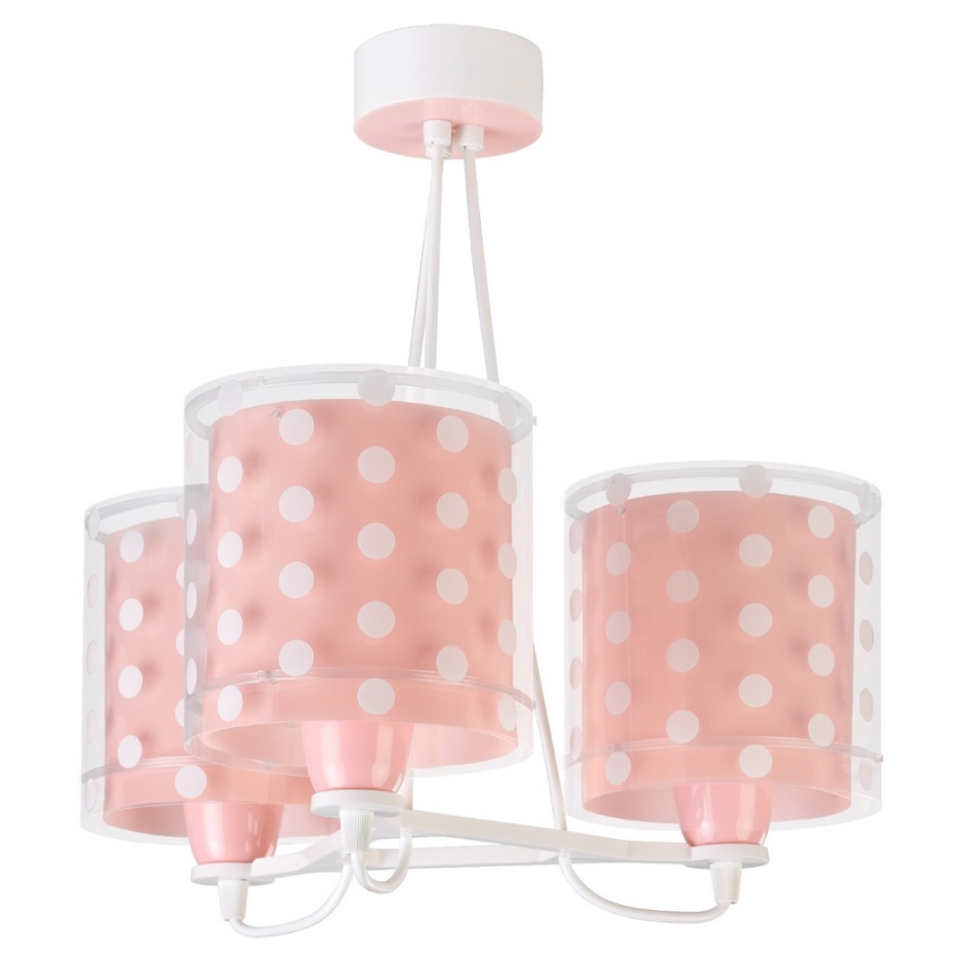 Dalber 41007S - Lámpara colgante infantil DOTS 3xE27/60W/230V