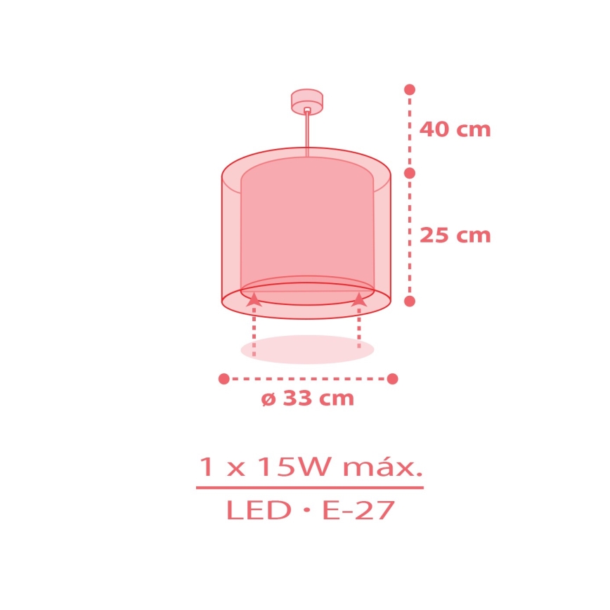 Dalber 41192 - Lámpara de techo infantil RAINBOW 1xE27/15W/230V multicolor