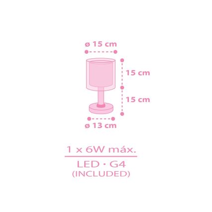 Dalber 41251 - Lámpara LED infantil HELLO KITTY&FRIENDS 1xG4/4W/230V rosa