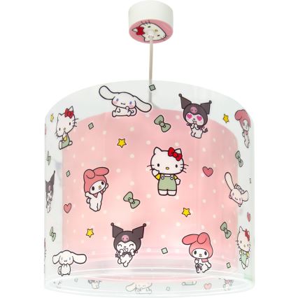 Dalber 41252 - Lámpara de techo infantil HELLO KITTY&FRIENDS 1xE27/15W/230V rosa