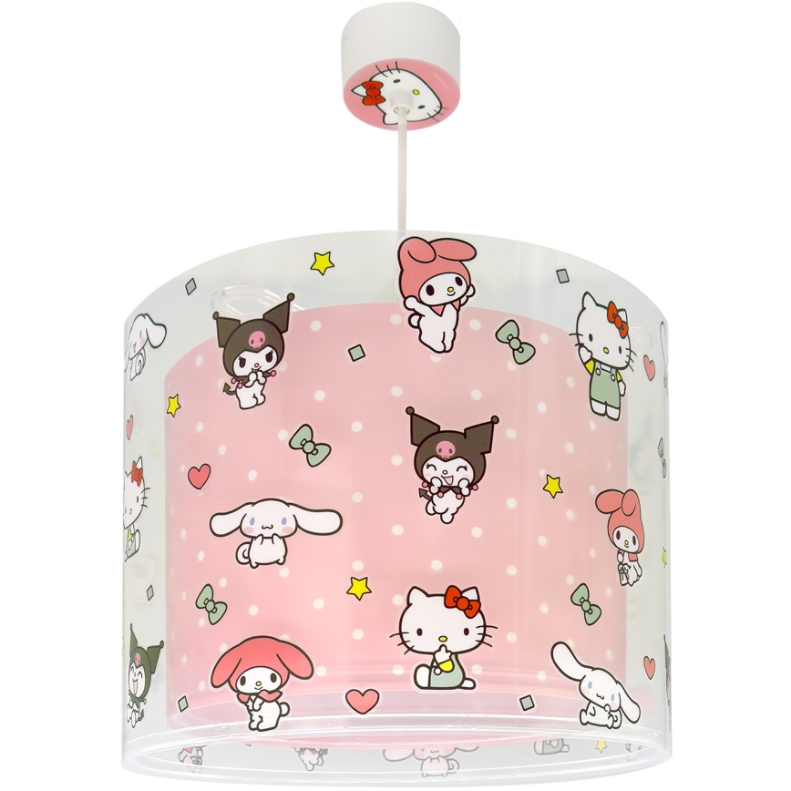 Dalber 41252 - Lámpara de techo infantil HELLO KITTY&FRIENDS 1xE27/15W/230V rosa