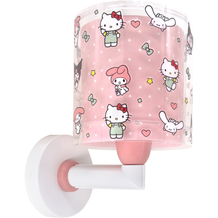 Dalber 41259 - Lámpara de pared infantil HELLO KITTY&FRIENDS 1xE27/15W/230V rosa