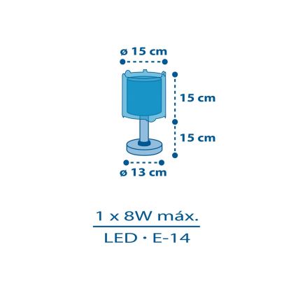 Dalber 41341N - Lámpara infantil LED PLANETS 1xG4/4W/230V azul