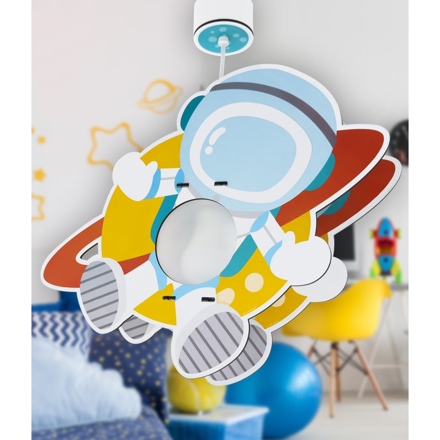 Dalber 41347 - Lámpara colgante infantil ASTRONAUT 1xE27/15W/230V