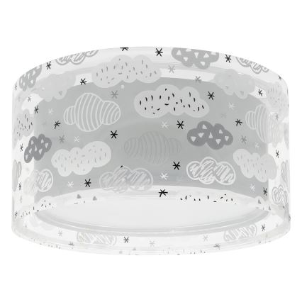 Dalber 41416E - Plafón infantil CLOUDS 2xE27/60W/230V gris