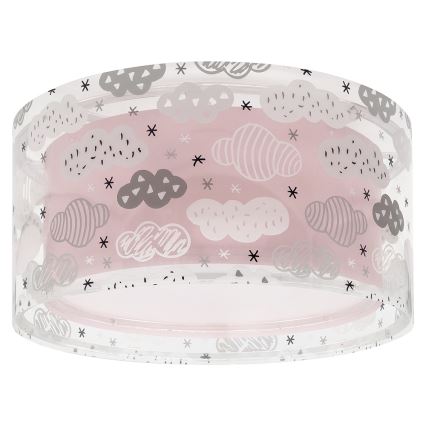 Dalber 41416S - Plafón infantil CLOUDS 2xE27/60W/230V rosa