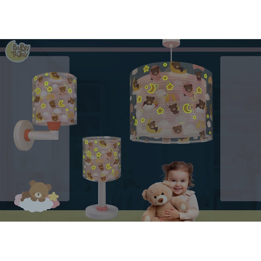 Dalber 41572S - Lámpara de techo infantil BABY TEDDY 1xE27/15W/230V rosa