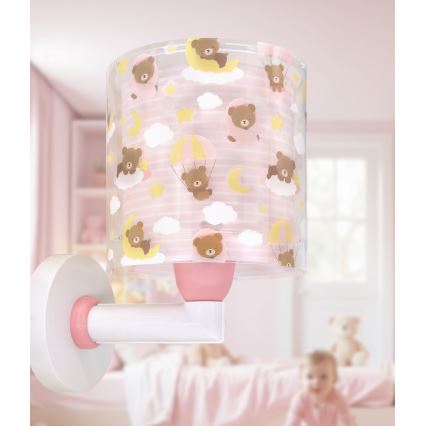 Dalber 41579S - Lámpara de pared infantil BABY TEDDY 1xE27/15W/230V rosa