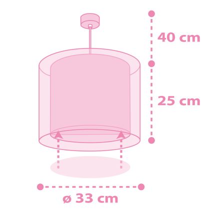 Dalber 41592 - Lámpara colgante infantil UNICORNS 1xE27/60W/230V