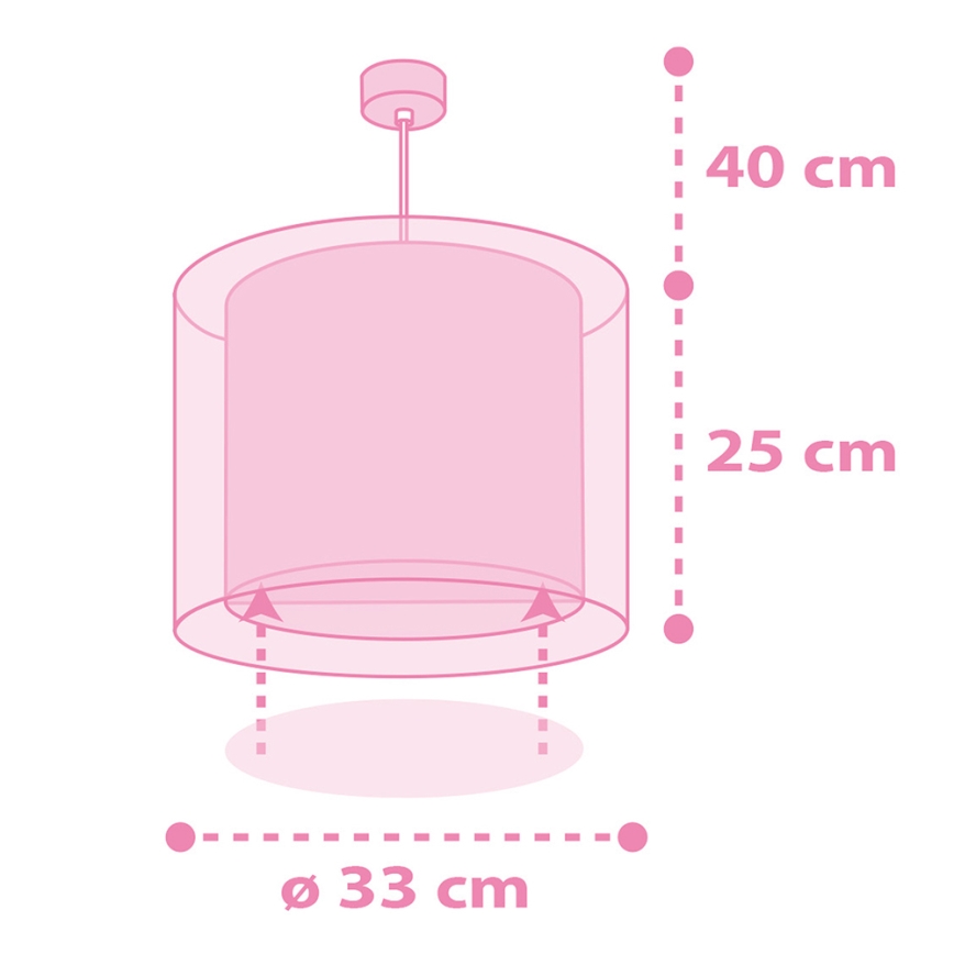 Dalber 41592 - Lámpara colgante infantil UNICORNS 1xE27/60W/230V