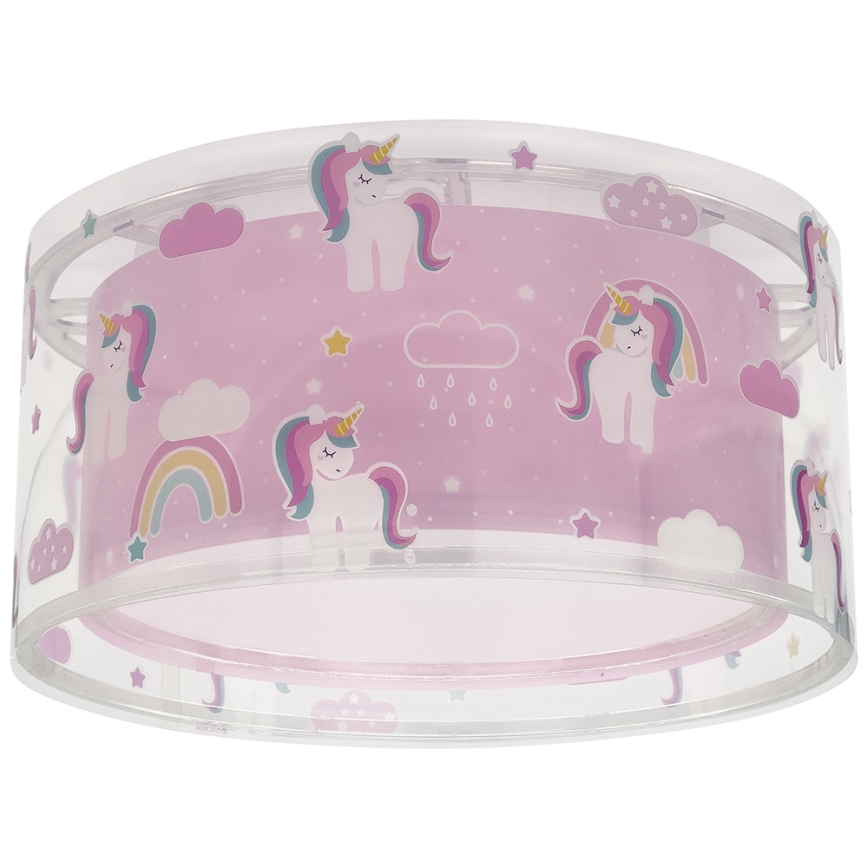 Dalber 41596 - Plafón infantil UNICORNS 2xE27/60W/230V