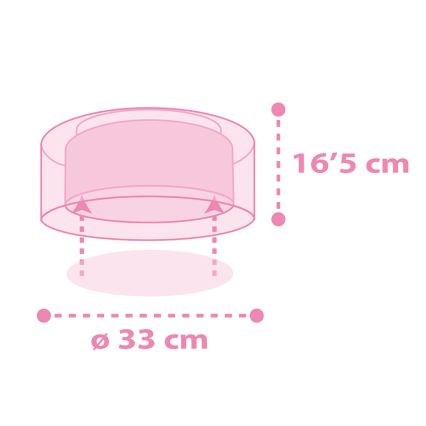 Dalber 41596 - Plafón infantil UNICORNS 2xE27/60W/230V