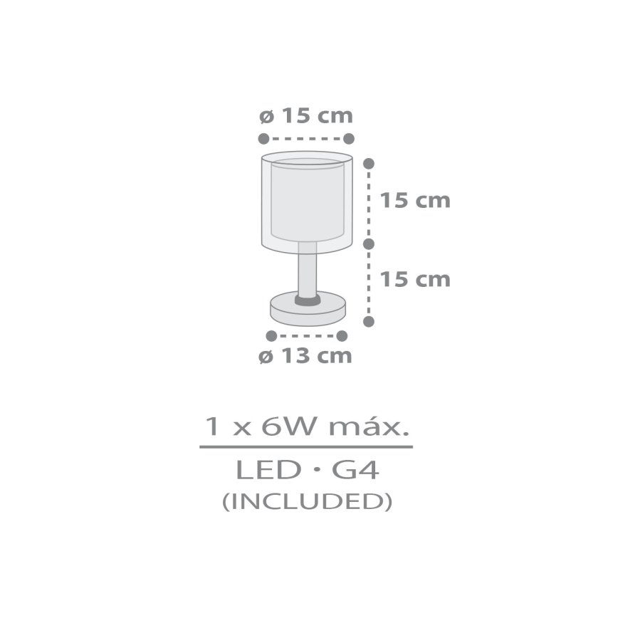 Dalber 41761E - Lámpara LED infantil KAWAII FRIENDS 1xG4/4W/230V gris