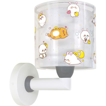 Dalber 41769E - Lámpara de pared infantil KAWAII FRIENDS 1xE27/15W/230V gris