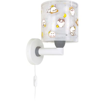 Dalber 41769E - Lámpara de pared infantil KAWAII FRIENDS 1xE27/15W/230V gris