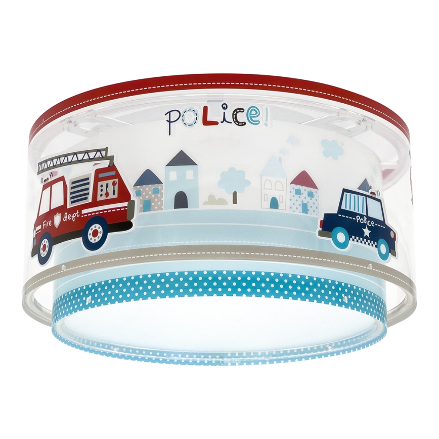 Dalber 60616 - Plafón infantil POLICE 2xE27/60W/230V