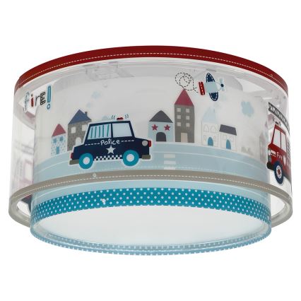 Dalber 60616 - Plafón infantil POLICE 2xE27/60W/230V