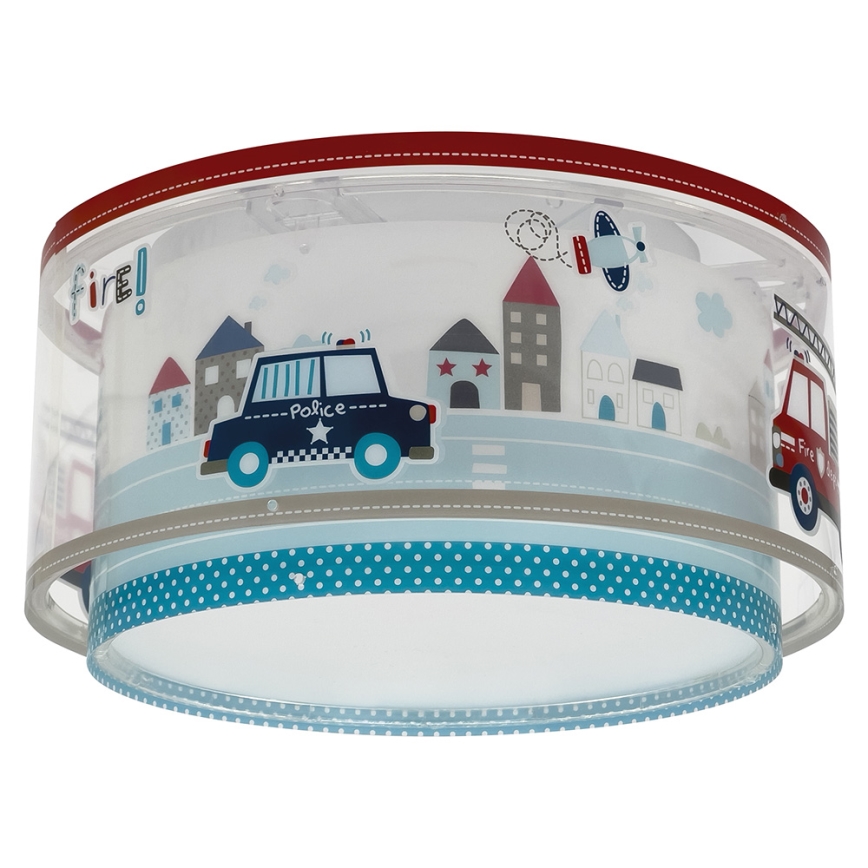 Dalber 60616 - Plafón infantil POLICE 2xE27/60W/230V