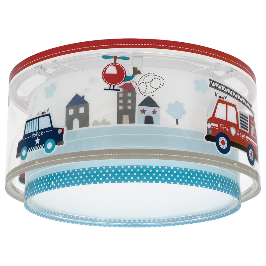 Dalber 60616 - Plafón infantil POLICE 2xE27/60W/230V