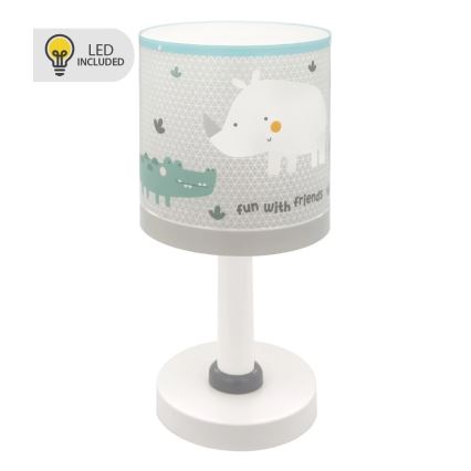 Dalber 60621N - Lámpara LED infantil RHINO&CROCO 1xG4/4W/230V gris