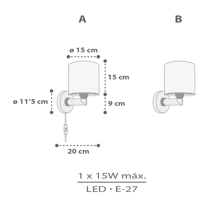 Dalber 60629 - Aplique infantil RHICO AND CROCO 1xE27/15W/230V