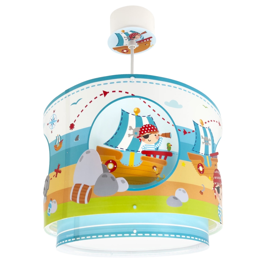 Dalber 60652 - Lámpara colgante infantil PIRATA ISLAND 1xE27/15W/230V