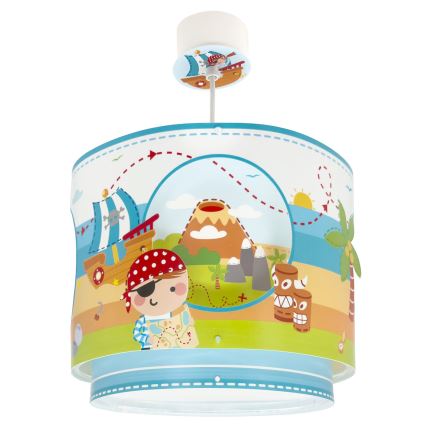 Dalber 60652 - Lámpara colgante infantil PIRATA ISLAND 1xE27/15W/230V